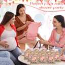 Wesnoy 50 Pcs Thanksgiving Burlap Gift Bags with Drawstring and 50 Pcs Tags 5x7 Autumn Fall Pumpkin Treat Bags Harvest Candy Goodies Sacks for Thanksgiving Party Favor DIY(Pink Pumpkin)