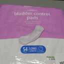 Amazon Basics Incontinence, Bladder Control Pads for Women, Moderate Absorbency, Long Length, 54 Count, 1 Pack