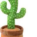Interactive Talking Dancing Cactus Toy Mimics Sounds, Plays 120 Songs, USB Rechargeable, Soft Plush, LED Lights, Baby Gift for Boys Girls