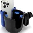 Accmor 2-in-1 Walker Cup Holder with Phone Holder, Wheelchair Cup Holder, Rollator Cup Holder, Cup Phone Holder for Walker, Wheelchair, Rollator, Mobility Scooter