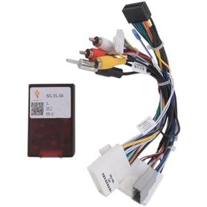 16pin Car Stereo Radio Power Wiring Harness Canbus Box for Nissan X-Trail Teana Navara Qashqai Sentra Support Factory Bose Amplifier OEM Backup Camera