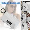 2 x CampPole Credit Card Holder for Women, Card Holder Wallet, Card Case Wallet, Minimalist Wallet, Small Wallets with Keychian, Slim Front Pocket Wallets (Silver)