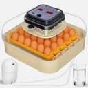 30 Egg Incubator for Hatching Eggs, Automatic Turning & Humidity Control, Built-in Candler & Air Vent, for Chicken, Duck, Quail, Parrot Eggs