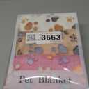 Dog Blankets for Medium Large Dogs, 3 Pack Dog Blanket Washable 41" x 31", Fuzzy Soft Pet Mat Throw Cover for Kennel Crate Bed, Cute Paw Pattern, Cat Blanket, Blankets for Dogs, Pet Blanket (White/Brown/Pink-3 Pcs)