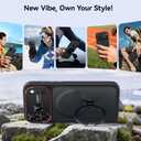 for iPhone 17 Pro Max Case: 360 Spin Magnetic Stand, Camera Protection (Compatible with MagSafe) [18FT Military Protection] Shockproof Matte Translucent Phone Cover for iPhone 17 Pro Max 6.9", Black