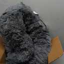 Best Friends by Sheri Original Calming Donut Dog and Cat Bed, Shag Faux Fur, Gray, Small (23x23) - Helps Provide Anxiety Relief for Pets (23.0"L x 23.0"W x 7.0"Th)