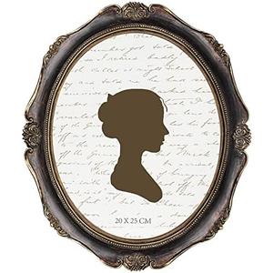 AELS 8x10 Inch Vintage Picture Frame, Elegant Antique Photo Frames with Glass Front, Photo Display, Tabletop Wall Hanging, Gift Ideas, Oval