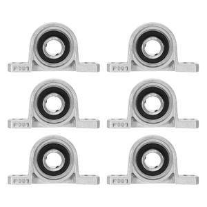 uxcell 6 Pcs KP001 Pillow Block Bearing 12mm Bore Zinc Alloy Inner Ball Mounted Bearing Block Insert Bearing Self-Alignment
