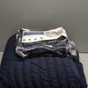 CozyLux Full Size Comforter Sets with Sheets Seersucker 7 Pieces Navy Blue Bed in a Bag Textured Luxury Soft Bedding Set with Down Alternative Comforter, Sheets, Pillowcases & Shams for All Seasons