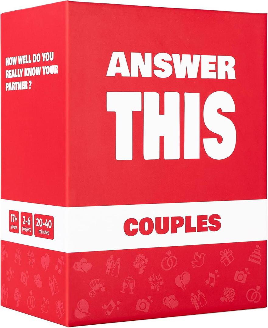 Answer This - Do You Really Know Your Partner? - Couples Game for Adults - 150 Conversation Cards for Date Night or Valentines  Anniversary or Engagement Gift