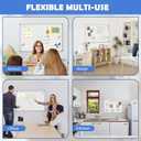 WALGLASS Double-Sided White Board, 24" x 18" Dry Erase Board Magnetic Whiteboard for Wall, Hanging Mounted Whiteboard Silver Aluminium Frame for Home, School, Office, Kitchen