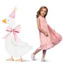 4 Feet One Silly Goose Party Decoration 1st Birthday Silly Goose Cardboard Cutout Standup Photo Props Party Back Drops for 1st Birthday Baby Shower Party Supplies (Pink)