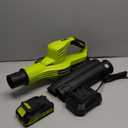 Leaf Blower Cordless - 21V Powerful Electric Leaf Blower with 2 Batteries and Charger, 2 Speed Modes, 2.0Ah Lightweight Battery Powered Leaf Blowers for Lawn Care, Patio, Dust, Blowing Leaves (Green)
