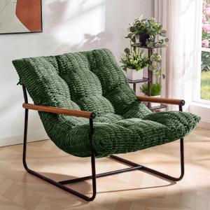 MAXYOYO Modern Accent Chair, Tufted Living Room Chair with Metal Frame, Standard