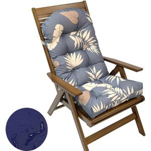 Waterproof Adirondack & Rocking Chair Cushion Indoor and Outdoor High Back Patio Cushions with Ties 43.3 X 19.7 Inch(Without Chair) (1, Leaf)