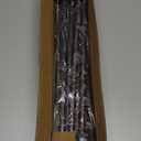 Curtain Rods for windows 48 to 84-93 inch, 5/8 inch Decorative Brown Splicing Heavy Duty Metal Curtain Rod set with Brackets