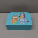 8th Wonder Wooden Bluey Toys Picnic Carrying Case, 30-Piece Picnic Basket Toy with Cutlery and Food Accessories, Outdoor Food Toys for Kids of Ages 3+