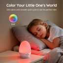 Night Light for Kids, Baby Night Light with Sound Machine, RGB Egg Night Light for Nursery, Stepless Dimming, Touch Control, Night Lamp for Kids Bedroom, Safe & Harmless, Eye-Caring