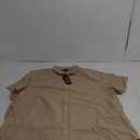 HOdo Big and Tall Mens Cotton Button Down Shirt 2XL-6XL (Khaki)