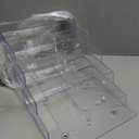 MaxGear Acrylic Brochure Holder 8.5 x 11 inch, 4 Tier Clear Literature Organizer Magazine Stand Display with Removable Divider for 4 x 9 inch Brochures, Pamphlet, Wall Mount or Countertop, 1 Pack