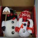 D-FantiX Christmas Snowman Gnomes Plush, 2 Pack Handmade Swedish Tomte Gnomes Scandinavian Figurine Nordic Gnome Plush Christmas Elf Doll Ornaments Christmas Gnomes Decorations Home Decor