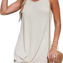 CUPSHE Women's Sleeveless Swimsuit Coverup Waffle Knit Swimwear Beach Cover Ups Twisted Mini Dress Large