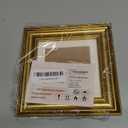 VIOLABBEY 5x5 Picture Frame Gold, Vintage Photo Frames Square, Fits Pictures 3.5x3.5 with Mat or 5 x 5 without Mat, Display for Tabletop and Wall