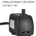 uxcell 105 GPH (400L/H, 7W, 110-120V) Submersible Water Pump US Plug for Pond, Fish Tank Fountain Water Pump Hydroponics with 4.9ft (1.5M) Power Cord