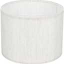 1Set Drum Lamp Shades for Table Lamps, Linen Lampshade Easy Assembly Lamp Shade Floor Lamps Bedside Lamps, Dark Beige