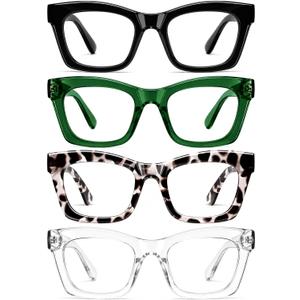 CCVOO Stylish Reading Glasses for Women, Stylish Eyeglasses, Blue Light Readers, Cheaters