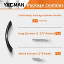 5 Pack 3 Inch (76mm) Kitchen Cabinet Handles Arch Twisted Matte Black Farmhouse Drawer Pulls Bedroom Furniture Hardware Cupboard Dresser Pulls for Bathroom