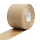 Reinforced Water Activated Gummed Kraft Paper Tape,2.76 inch x 49.2 yd Brown Packing Tape for Heavy Duty Secure Packing and Shipping