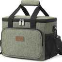 Lifewit Large Lunch Bag Insulated Lunch Box Soft Cooler Cooling Tote for Adult Men Women, Dark Green 24-Can (15L)