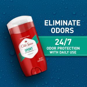Old Spice Aluminum Free Deodorant For Men, High Endurance, 24/7 Sweat Defense & Odor Protection to Eliminate Odors, 24/7 Freshness & Lasting Scent, Sport Scent, 3.0 oz (Pack of 2)
