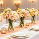 12pcs Thick Glass Cylinder Vase 6 Inch Clear Glass Flower Vase & Floating Candle Holders for Centerpieces,Cylinder Vases Bulk Weighted Base for Wedding, Home & Dining Table Dcor Gift