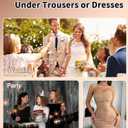 High Waisted Shapewear Panties for Women Plus Size Seamless Lace Briefs Tummy Control Underwear No Show Under Dresses Daily Wear Purple Red Brown 3XL (XXXL)