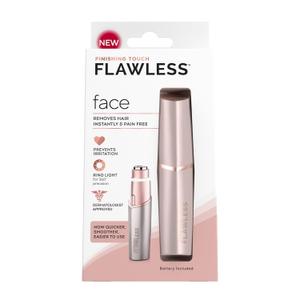 Finishing Touch Flawless Facial Hair Remover for Women, Rose Gold Face Razor with LED Light, Recyclable Packaging (Rose Gold)
