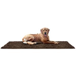 Furhaven 60" x 30" Highly Absorbent Runner Door Mat for Muddy Paws, 100% Washable, Perfect for Entryway, Kitchen, & Bathroom Use - Chenille Shammy Rug - Mud (Brown), Runner/XXL (60.0"L x 30.0"W x 1.0"Th)