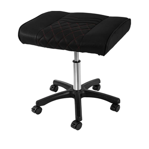 Frassie Footrest Stool Under Desk Mobile Gaming Foot Stool, Multi-use Height Adjustable Rolling Swivel Stool Heavy Duty Ergonomic Foot Stool with Wheels