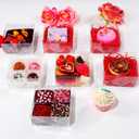 25Pack Full Clear Cookies Boxes 5x5x2Inches Bakery Boxes for Strawberries,Chocolate Bomb,Cakesickle,Mini Cake Cinnamon Roll &more
