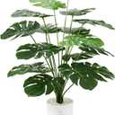 Guheake 26" Fake Plants Large, Tropical Palm Tree Artificial Monstera Faux Plant Tree with Pot for Home Office Living Room Decor Indoor