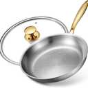 Titanium Pans for Cooking, Ø12in with Lid, Butter Warmer