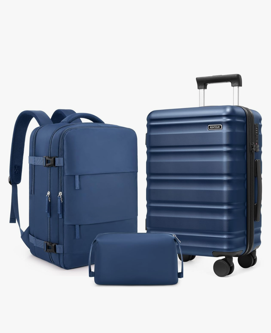 3 Piece Luggage Set 20 Inch Carry On Suitcase with Spinner Wheels, PC Hard Shell TSA Lock, Expandable & Fully Lined Interior, Airline Approved
