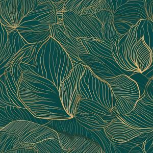 Gold Leaves Peel and Stick Wallpaper - 17.71in X 236.2in Self-Adhesive, Removable, Waterproof Vinyl for Bedroom, Living Room, Cabinets
