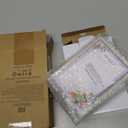 4x6'' Bamboo Detail Double Photo Frames, Gold Metal Picture 6x4'' Double, Elegant Gold Thin Edge Photo Frames 4 x 6'' With Soft Touch Velvet Backing and Real Glass for Desktop