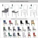 Waterproof Dining Chair Cover,Spandex Fabric Fit Stretch Chair Slipcover,Removable Washable Jacquard Parsons Chair Covers (Light Grey,Set of 2)