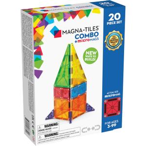 MAGNA-TILES Combo 20-Piece Magnetic Construction Set, The Original Magnetic Building Brand