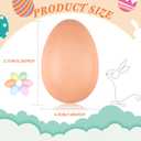 Geiserailie 24 Pcs Easter Ceramic Eggs 2.44" DIY Easter Eggs Basket Stuffer Paint Party Favors Decorations Craft Set for Hunt, Home Decor, Keepsake Gift(Soft Color)