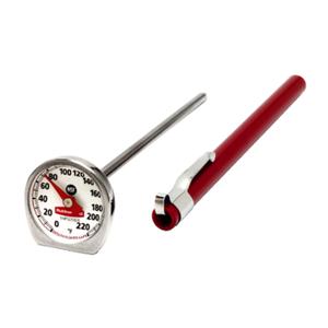 Rubbermaid Commercial Products Food/Meat Instant Read Thermometer, Pocket Size, Dishwasher Safe, Red, For Meat/Food Cooking and Grilling/Oven