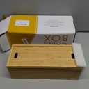 Bamboo Cable Management Box, Medium Cord Organizer Box Cable Box to Hide Wires & Power Strips for Desktop Storage Cord Holder for Office Home,No Assembly Required (Natural)